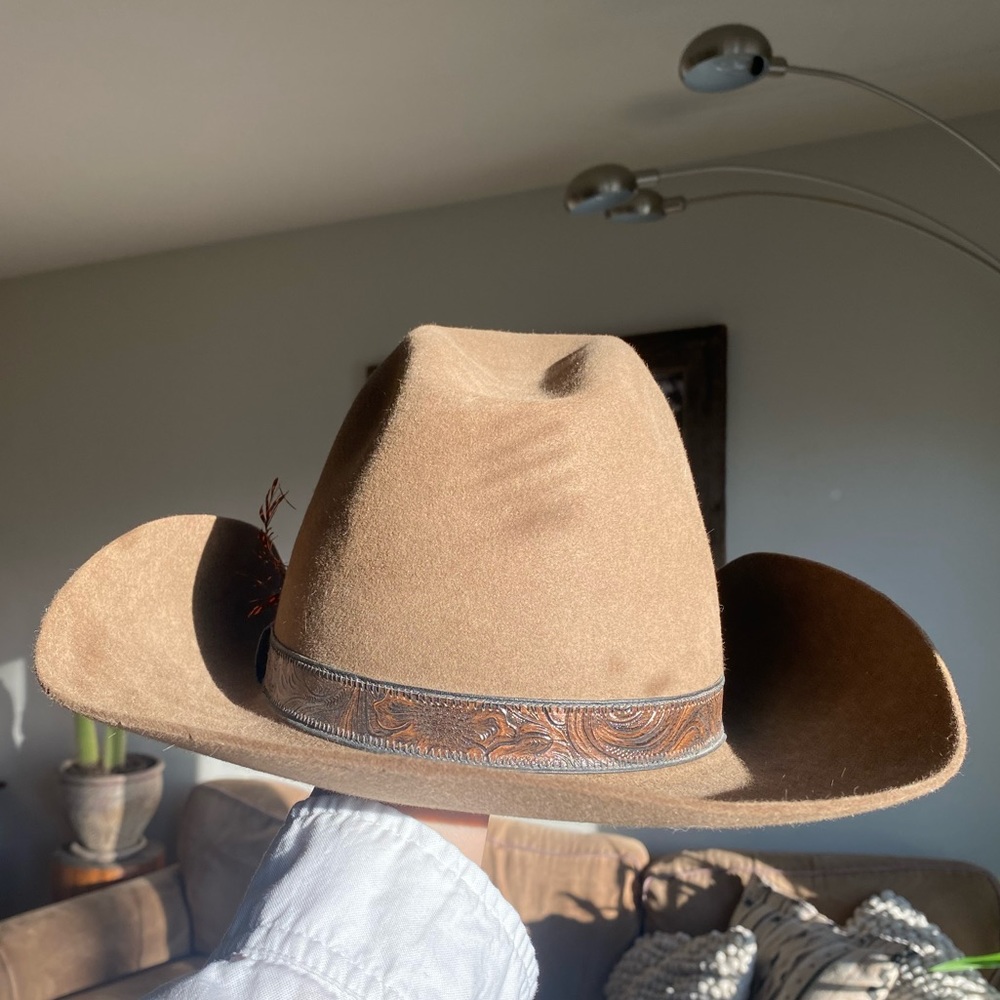 Authentic Brown Stetson Laredo Cowboy Hat